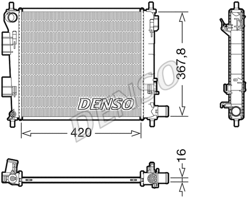 Radiator, engine cooling (DRM41025)