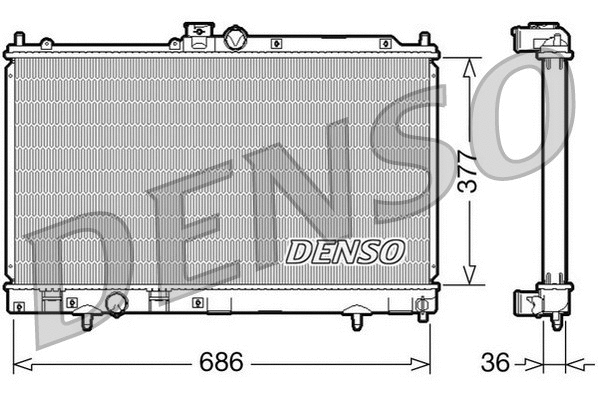 Radiator, engine cooling (DRM45022)