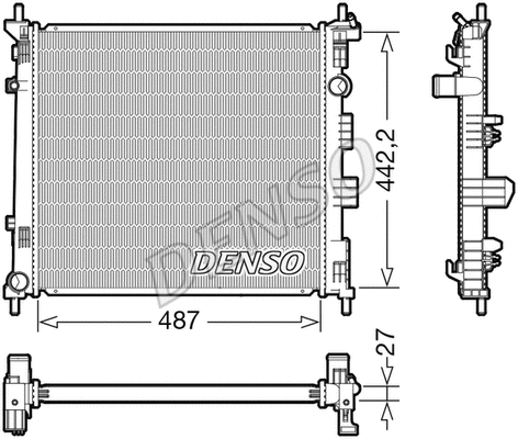Radiator, engine cooling (DRM46070)
