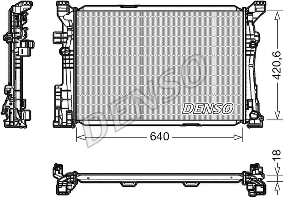 Radiator, engine cooling (DRM17096)