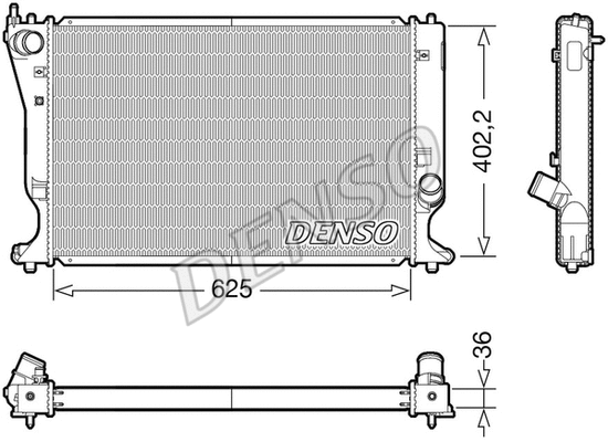 Radiator, engine cooling (DRM50132)