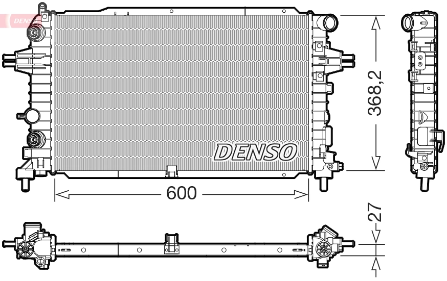 Radiator, engine cooling (DRM20129)