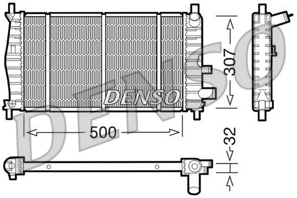 Radiator, engine cooling (DRM10042)