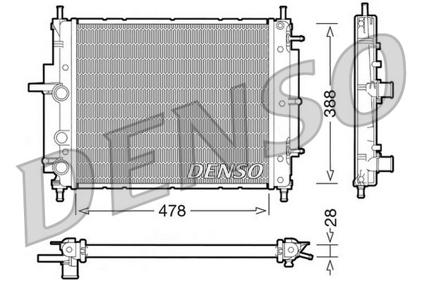 Radiator, engine cooling (DRM09032)