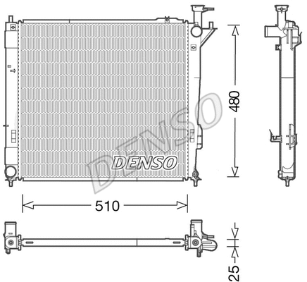 Radiator, engine cooling (DRM41015)