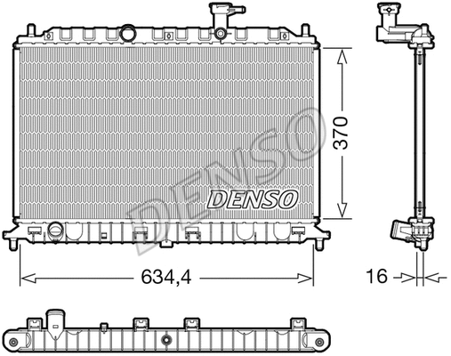 Radiator, engine cooling (DRM43009)