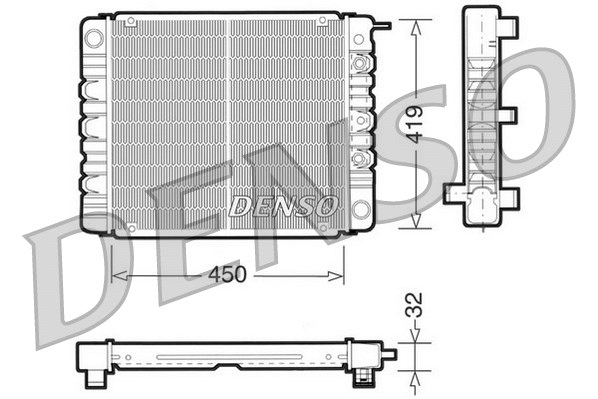 Radiator, engine cooling (DRM33002)