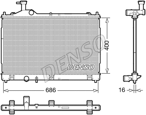 Radiator, engine cooling (DRM45056)