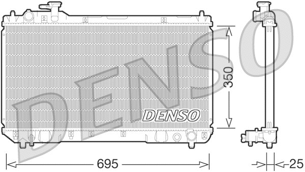 Radiator, engine cooling (DRM50062)