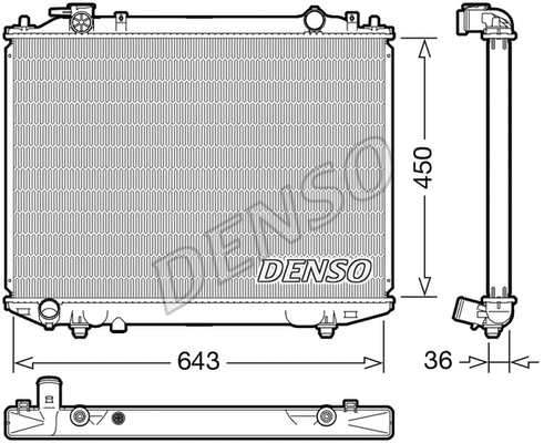 Radiator, engine cooling (DRM44047)