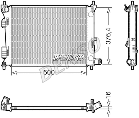 Radiator, engine cooling (DRM41017)