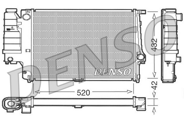 Radiator, engine cooling (DRM05064)