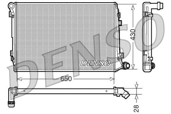Radiator, engine cooling (DRM32037)