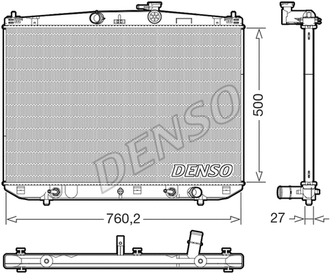 Radiator, engine cooling (DRM51020)
