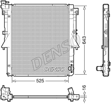 Radiator, engine cooling (DRM45054)