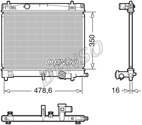 Radiator, engine cooling (DRM50137)
