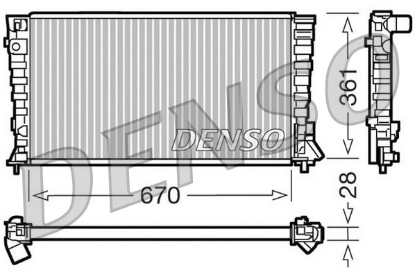 Radiator, engine cooling (DRM07020)