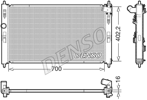 Radiator, engine cooling (DRM45050)