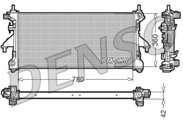 Radiator, engine cooling (DRM21102)