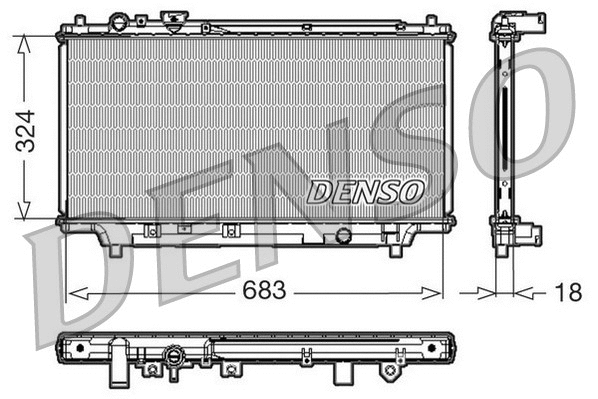 Radiator, engine cooling (DRM44002)