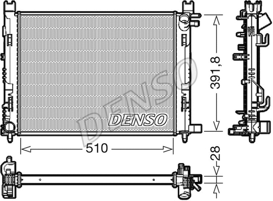 Radiator, engine cooling (DRM23109)