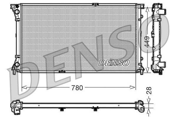 Radiator, engine cooling (DRM23098)