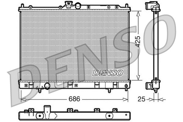 Radiator, engine cooling (DRM45028)
