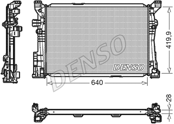 Radiator, engine cooling (DRM17097)