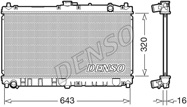 Radiator, engine cooling (DRM44031)