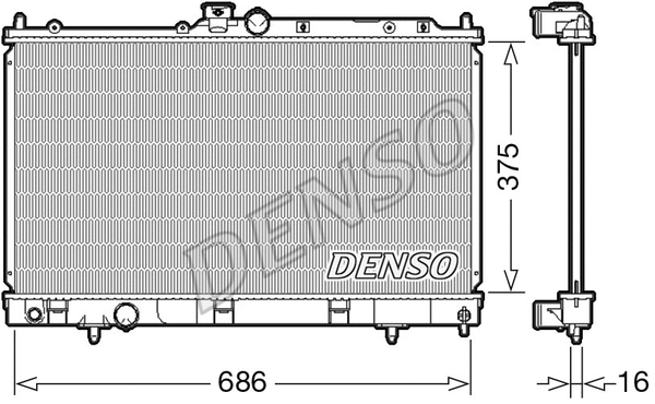 Radiator, engine cooling (DRM45036)