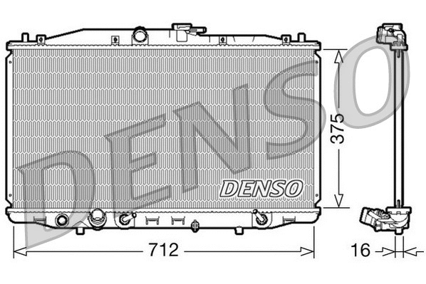 Radiator, engine cooling (DRM40022)