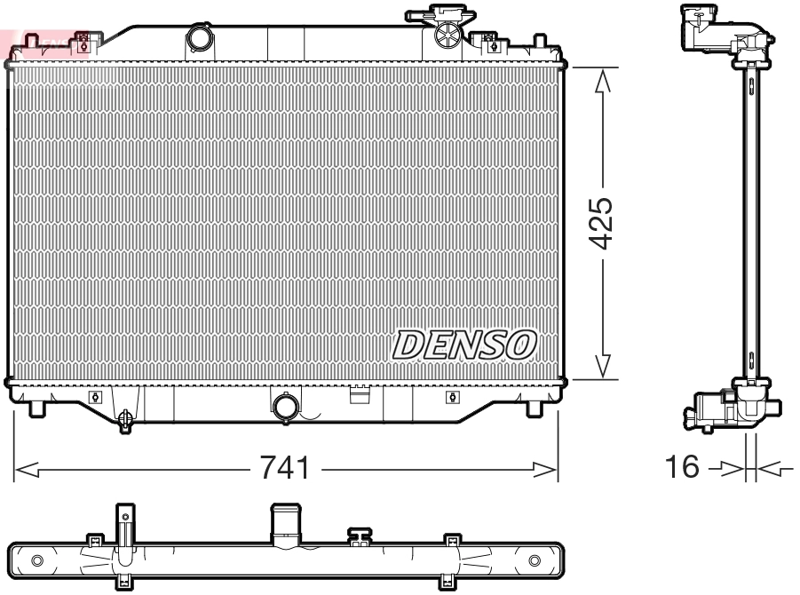 Radiator, engine cooling (DRM44053)
