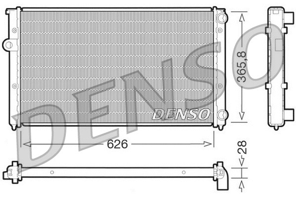 Radiator, engine cooling (DRM32027)