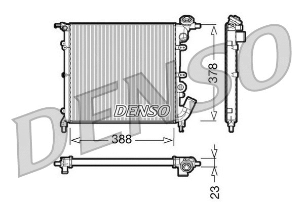 Radiator, engine cooling (DRM23002)