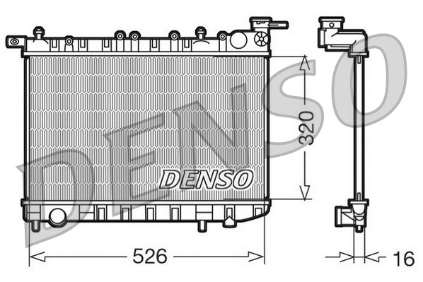 Radiator, engine cooling (DRM46015)