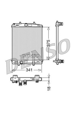 Radiator, engine cooling (DRM21601)
