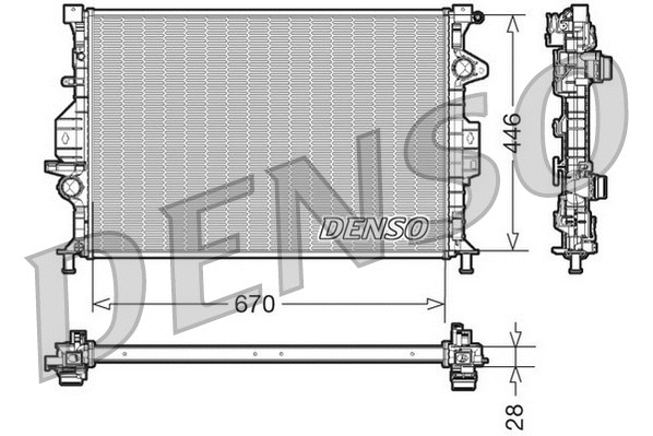 Radiator, engine cooling (DRM10088)