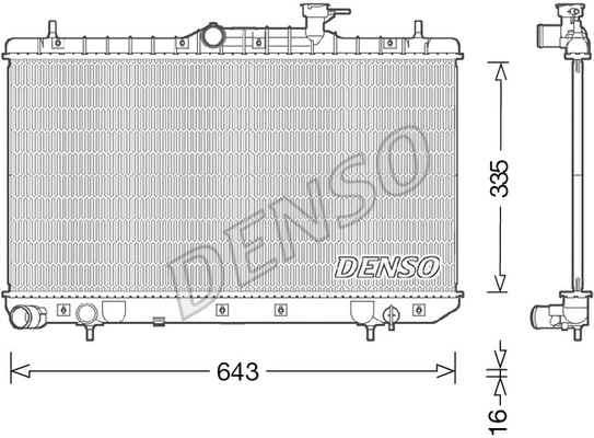 Radiator, engine cooling (DRM41014)