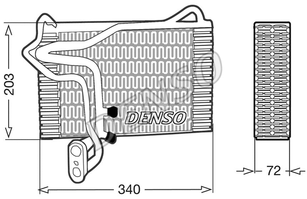Evaporator, air conditioning (DEV02001)