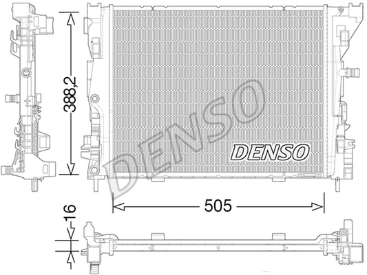 Radiator, engine cooling (DRM23035)