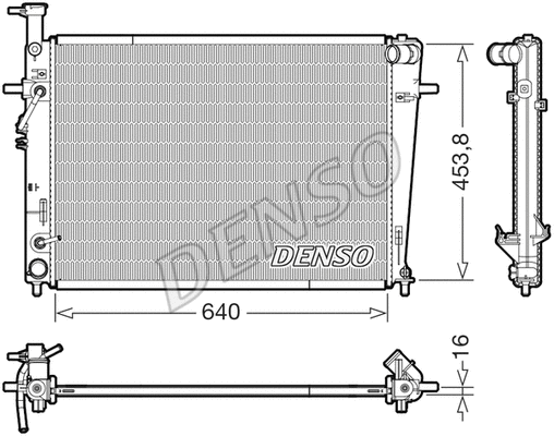 Radiator, engine cooling (DRM41029)