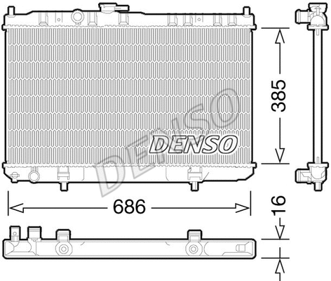 Radiator, engine cooling (DRM46034)