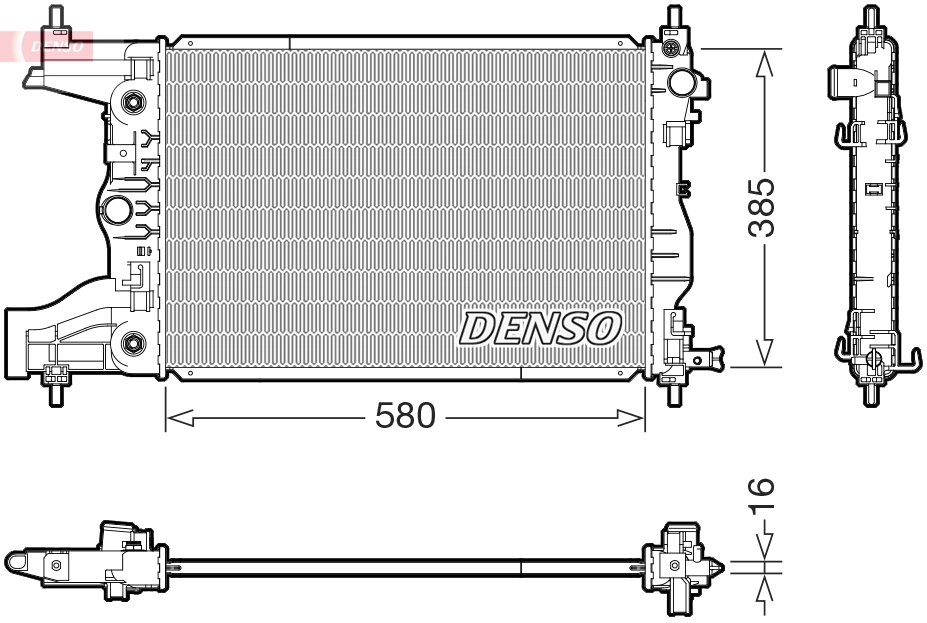 Radiator, engine cooling (DRM15016)