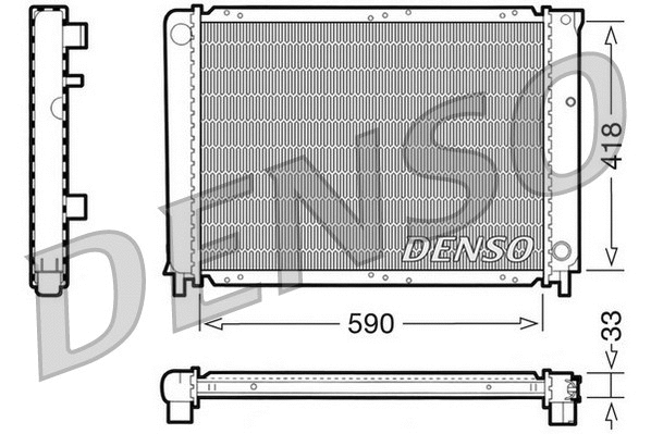 Radiator, engine cooling (DRM33031)