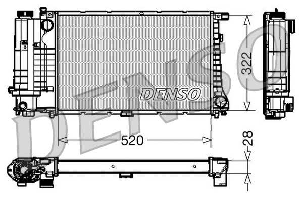 Radiator, engine cooling (DRM05045)