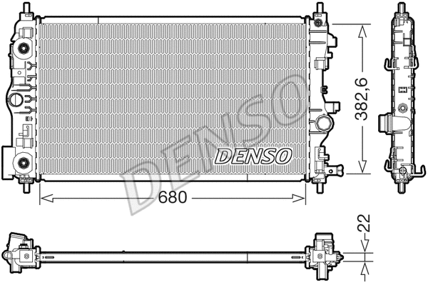 Radiator, engine cooling (DRM15008)