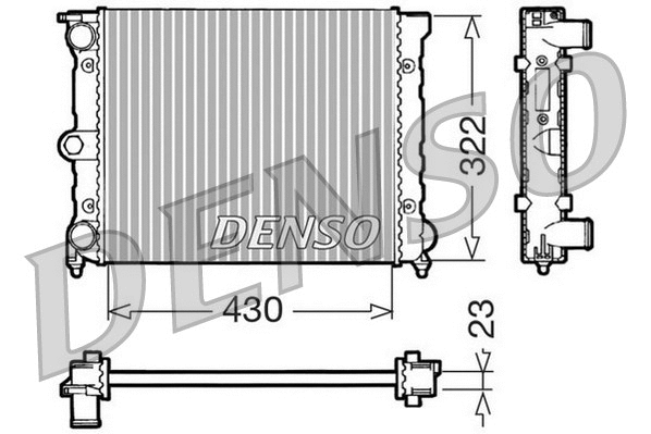 Radiator, engine cooling (DRM32022)