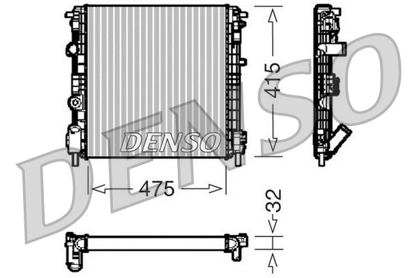Radiator, engine cooling (DRM23015)