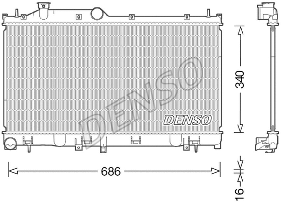 Radiator, engine cooling (DRM36021)