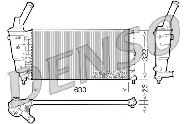 Radiator, engine cooling (DRM13005)